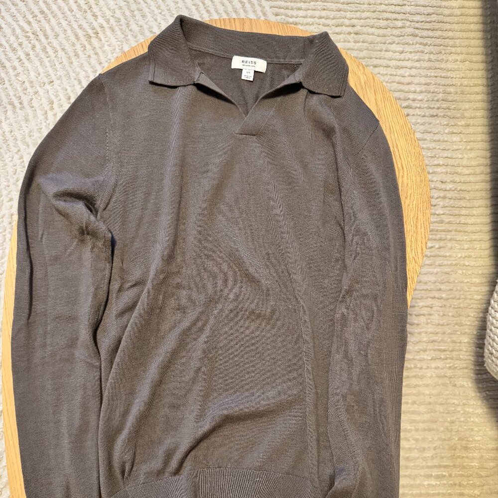 Merino Wool Open-Collar Polo Shirt